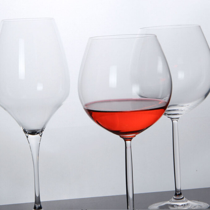 Best quality in China Lead-free Crystal Stemware , Long stem big mouth Wine Glass , clear red wine glass Drinking glass