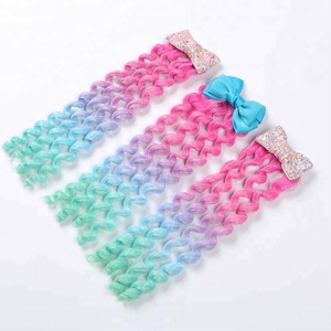 Fermaglio per Capelli a Forma di Unicorno per Bambini con <span class=keywords><strong>Extension</strong></span> <span class=keywords><strong>Colorate</strong></span> e Fiocco - Product Image 5