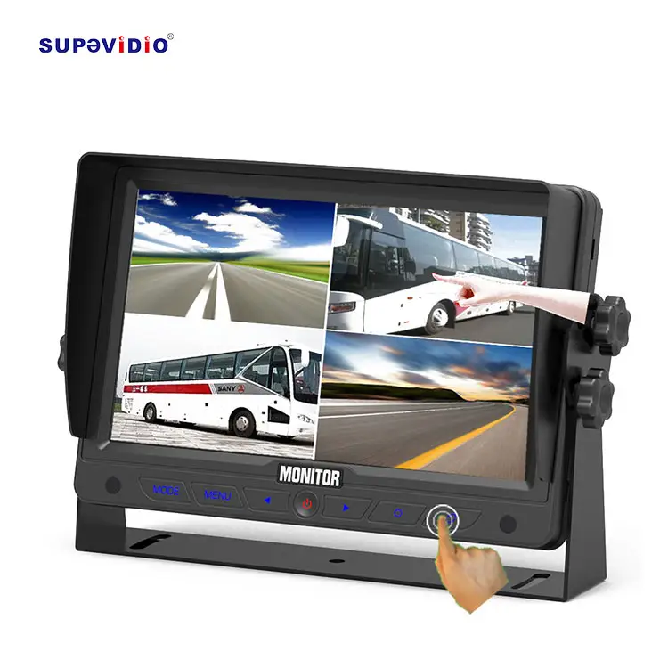 Mini Size Monitor 7 Inch IPS Screen Car Reverse Rearview Monitor LCD Panel With 2 Ways RCA Input Video Player For CVBS Signal