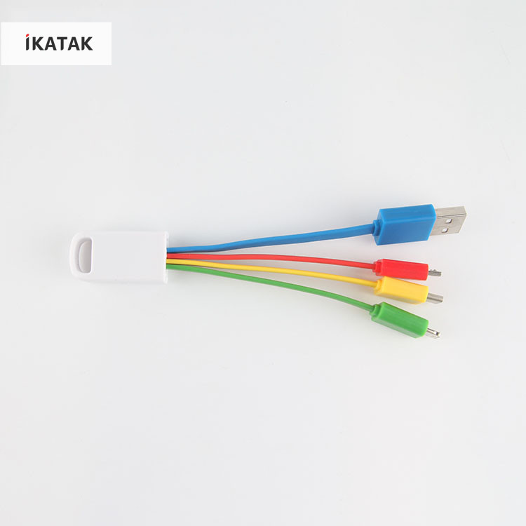 Оптовая продажа с фабрики 3 в 1 Пользовательские Зарядное устройство usb кабель для iphone