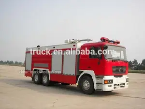 F/p bombeiros 6000l de água do tanque de 2000l espuma de bombeiros do tanque do caminhão de cabine dupla