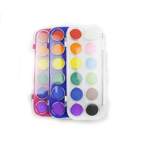 Vendita calda a buon mercato prezzo di 2.8 centimetri 12 solido di colore Non tossico a base di acqua lavabile penna di colore di acqua della torta e bambini aquarell set di vernice - Product Image 3