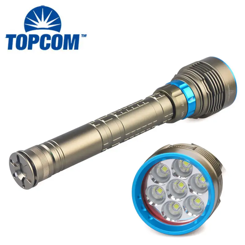 Самый мощный светодиодный фонарик для дайвинга 10000 люмен 7XCREE XM-L T6