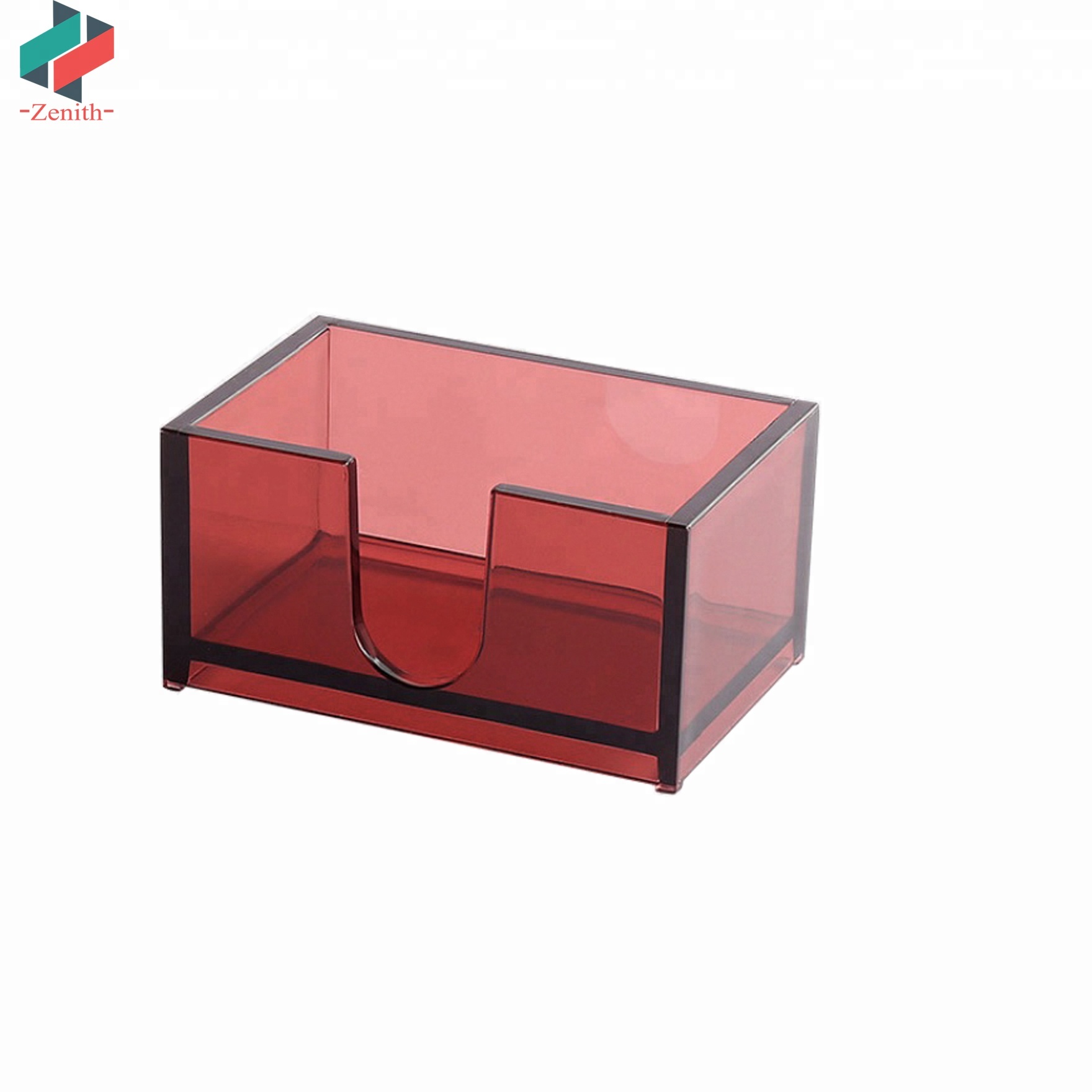 ZNS00001 Clear Plastic Acrylic Desktop Table Office Use Business Card Display Holder for Desk