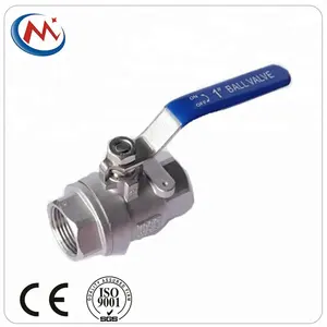 Vanne à boisseau sphérique cf8m 1000wog hydraulique ss bsp filetage robinet à boisseau sphérique prix 1/2 "ss 304 316l 2 pièces vanne à boisseau sphérique en acier inoxydable