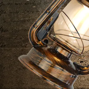 סיטונאי רטרו קיר אור בציר לופט מחושל ברזל נפט אלקטרוני led מלון קיר רכוב מנורה שליד המיטה