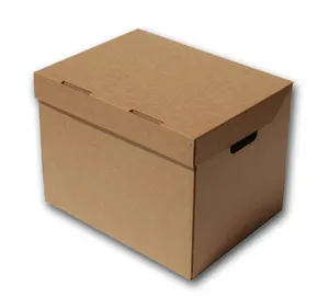 홈 접이식 종이 저장 상자 기록 작성 단일 벽 보관 상자 부착 커버 포장 상자