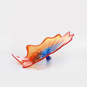 Assiettes murales en verre avec fleur, art créatif, décoration - Product Image 1