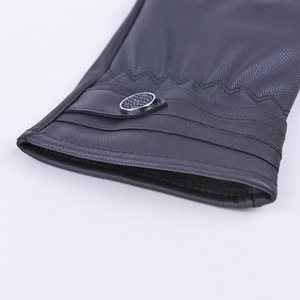 Moda de cuero negro de las señoras invierno cálido guantes - Product Image 3