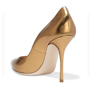 Cuir verni doré supérieur 2018 nouveau Style populaire bout pointu 10cm de haut <span class=keywords><strong>chaussures</strong></span> habillées femmes <span class=keywords><strong>chaussures</strong></span> à talons hauts modernes - Product Image 2