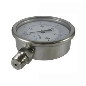 Gauge 4" All Stainless Steel Pressure Gauge Liquid Filled SS Pressure Gauges