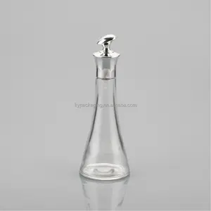 100ml konik şekli cam parfüm şişesi ile gümüş kap