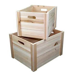 Caja de madera para frutas y verduras, caja Vintage de madera reciclada, venta al por mayor, nuevos productos