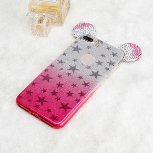 De dibujos animados lindo orejas de ratón brillo <span class=keywords><strong>encendido</strong></span> funda de TPU para <span class=keywords><strong>IPhone</strong></span> 8 plus caso - Product Image 3