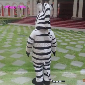 Grosir murah kartun karakter 2 orang zebra maskot kostum untuk dewasa