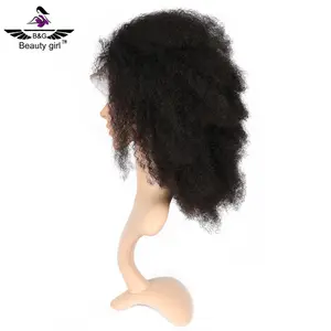 Durante a noite de entrega curto matérias-primas afro perucas de cabelo humano para as mulheres negras rendas frente perucas em miami