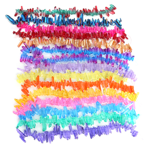 Cristalli <span class=keywords><strong>di</strong></span> <span class=keywords><strong>rocca</strong></span> grezzi naturali quarzo cristalli grezzi punti bastoncini rivestiti in titanio punte perline sciolte forate irregolari - Product Image 5