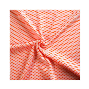 circular knit polyester material two-tone mesh interlock fabric