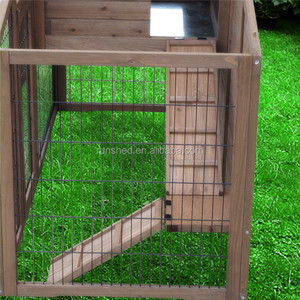Huche de lapin en bois de sapin d'extérieur grande taille avec maison de lapin de course personnalisée 2 étages Cage de lapin pour animaux de compagnie - Product Image 5