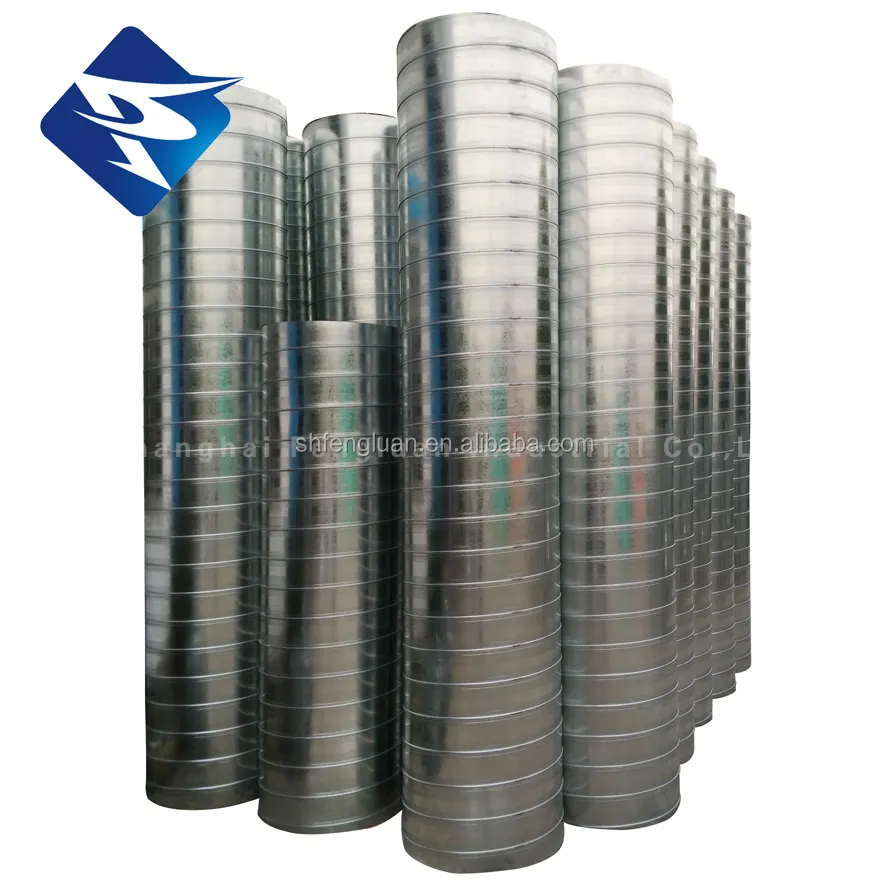 Cina Pabrik Baja Galvanis atau Stainless Steel Spiral Saluran Ventilasi Fitting