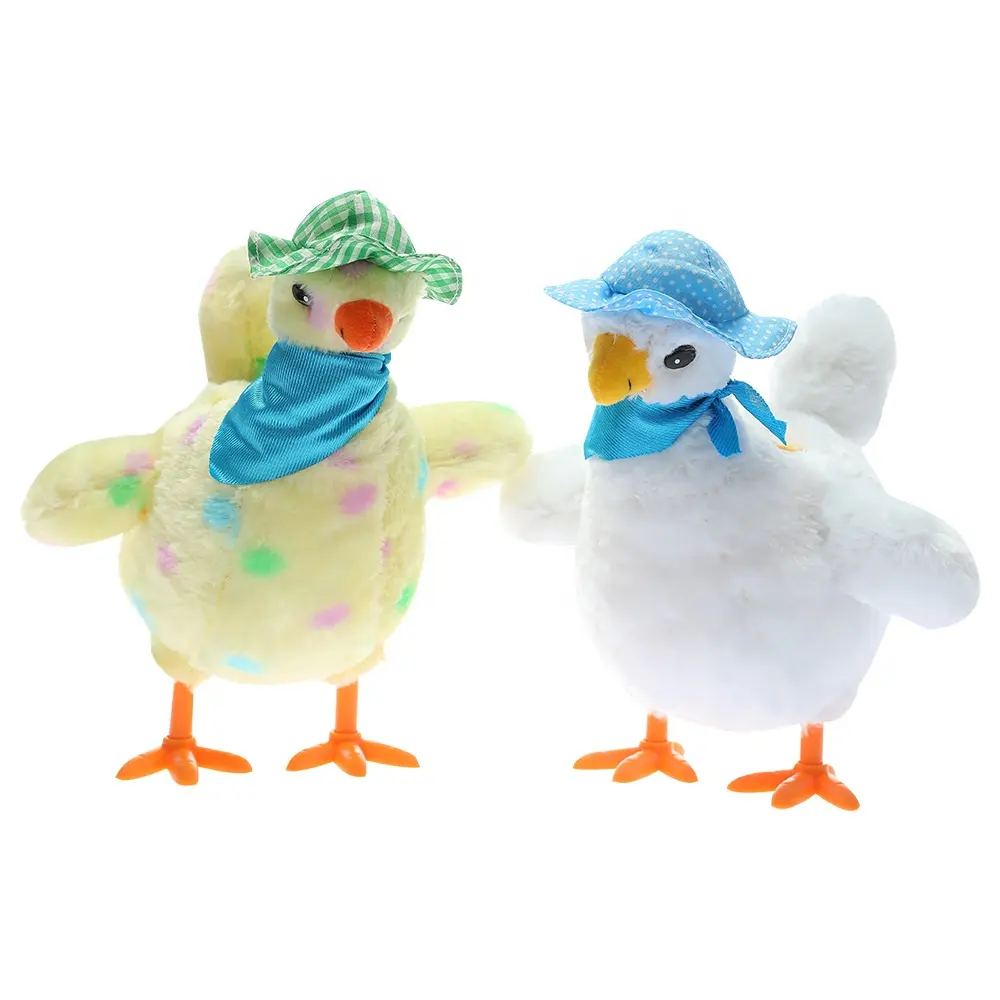 Lay ไข่ Buddy Chick และ Rooster ตลกน่ารักไฟฟ้าตุ๊กตาตุ๊กตาไก่ตุ๊กตาตุ๊กตาของเล่นสำหรับเด็กวันเกิด