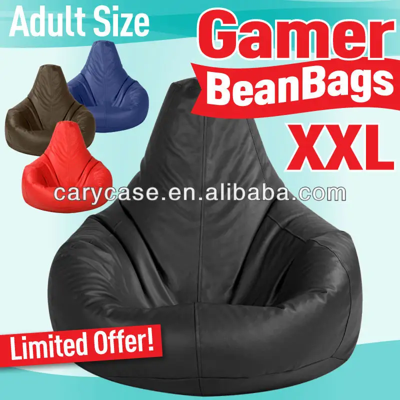 XXL adultos jugador bolsas de frijoles de interior y al aire libre silla del bolso de haba sin llenado