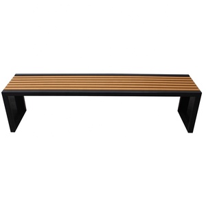 <strong>Metal</strong> and Recycled Plastic Garden Park <strong>Bench</strong> Without Backrest 6 Feet Long <strong>Bench</strong> for Changing Room - Product Image 2