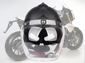 Casco de Motocicleta Abierto YM-333 con Diseño de Calavera y Esqueleto, Estilo Moderno y Genial - Product Image 4