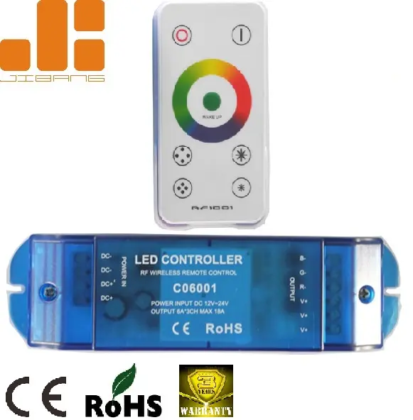 CO6001 คุณภาพสูง RF Touch Dimmer 17 Programed โหมด 3CH RGB LED ไร้สายสำหรับไฟ led CO6001