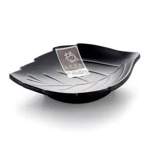 Không Thể Phá Vỡ Melamine Leaf Shaped Món Khai Vị Relish Dinner Tấm