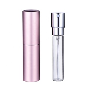 Atomizador <span class=keywords><strong>de</strong></span> botella <span class=keywords><strong>de</strong></span> perfume <span class=keywords><strong>de</strong></span> giro <span class=keywords><strong>de</strong></span> aluminio recargable <span class=keywords><strong>de</strong></span> Color rosa <span class=keywords><strong>de</strong></span> 8ml 10ml 20ml con logotipo personalizado - Product Image 4