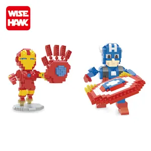 Wisehawk ABS mini block super heroes figure decool bricks toys