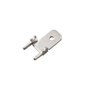 Borne de soudure PCB en laiton personnalisée de 4,8 mm avec traitement de surface en étain, modèle DJ615-4.8*0.8 - Product Image 1