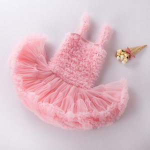 Abito Tutu <span class=keywords><strong>per</strong></span> Bambine, Abbigliamento Boutique all'Ingrosso, Vestito da Festa <span class=keywords><strong>per</strong></span> Bambine con Morbido Tulle e Volant <span class=keywords><strong>per</strong></span> Danza - Product Image 4