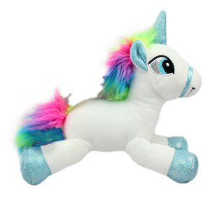 Peluche Unicorno Personalizzato in Posizione Sdraiata, Morbido Giocattolo Animale con Imbottitura in Cotone PP - Product Image 2