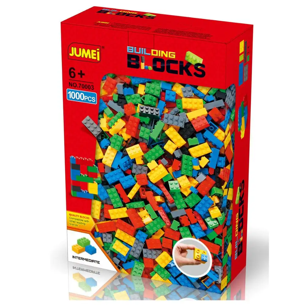 1000 pieces bricks Eco-friendly abs JUMEI colorful building blocks, 1000pcs DIY General blocks