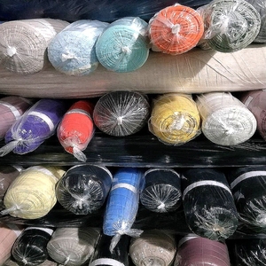 Textile de haute qualité, tissu simple, tricot en jersey et rayonne, stock uni, pour chemise ou robe, 50 pièces