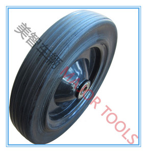 Roues de tondeuse à gazon 14x3.5-8 Roue en caoutchouc massif pour bétonnière - Product Image 4