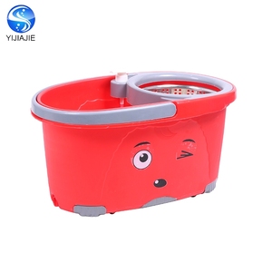 Venda quente Fácil Limpeza Esfregão e Balde com Rodas de Fundo 360 Magia Mop Cesta De Metal do Quatro-lado Torcendo Tipo tecido de microfibra - Product Image 6
