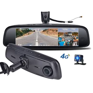 3 מצלמה אנדרואיד רכב DVR מצלמת דאש 7.84 "4G ADAS 2 + 32GB FHD 1080P עם GPS ניווט מיוחד סוגר מראה אחורית מקליט