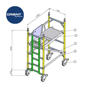 High quality aluminium mobile scaffold tower aluminium scaffold profiles customizing