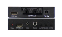 Adaptateur convertisseur HDMI Scart vers HDMI RCA vidéo composite coaxial avec interface 3,5 mm, prise en charge NTSC/PAL 720P 1080P
