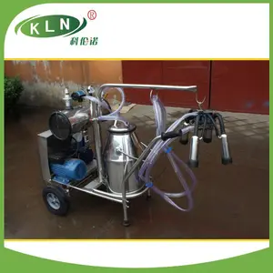 vacuum milk unit trolley for cow with single barral