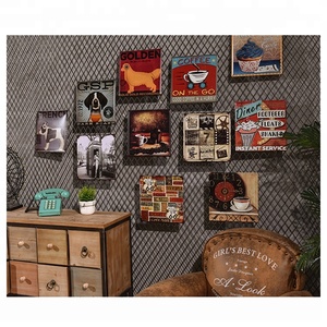 Custom Reproduction Embossed Home Wall Decor Metal Crafts Vintage Lighted Tin Poster Signs Retro Wall Decoration Wholesale