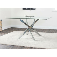 Ensemble de table à manger en verre acrylique plexiglas de style chinois Tianjin, exotique, simple et minimaliste, pour la famille