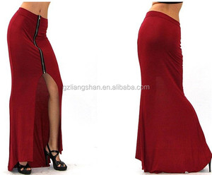 Hot Lady Bodycon Cleavage Sexy Long Skirt <strong>Tight</strong> Skirt Pattern Long Maxi Skirt Cotton - Product Image 2