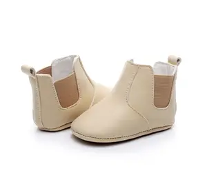 Mocassins en cuir pu pour bébé, chaussures à semelle unique, pour filles et garçons, bottes de premiers pas, nouvelle collection automne 2018