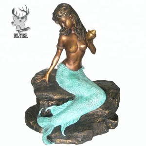 Décoration de natation en laiton sexy <span class=keywords><strong>sirène</strong></span> fontaine statue de jardin grandeur nature extérieure antique bronze <span class=keywords><strong>sirène</strong></span> statue fontaine à vendre - Product Image 2