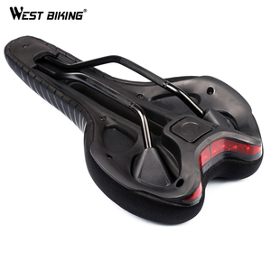 <span class=keywords><strong>Selle</strong></span> de vélo en cuir <span class=keywords><strong>rembourré</strong></span> mousse à mémoire de forme, avec feu arrière, respirante, pour vtt, nouvelle collection 2020 - Product Image 4