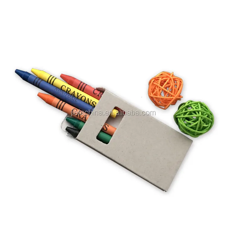 रंग बॉक्स सेट 6 रंग बच्चों ड्राइंग Crayons 12 थोक Crayons